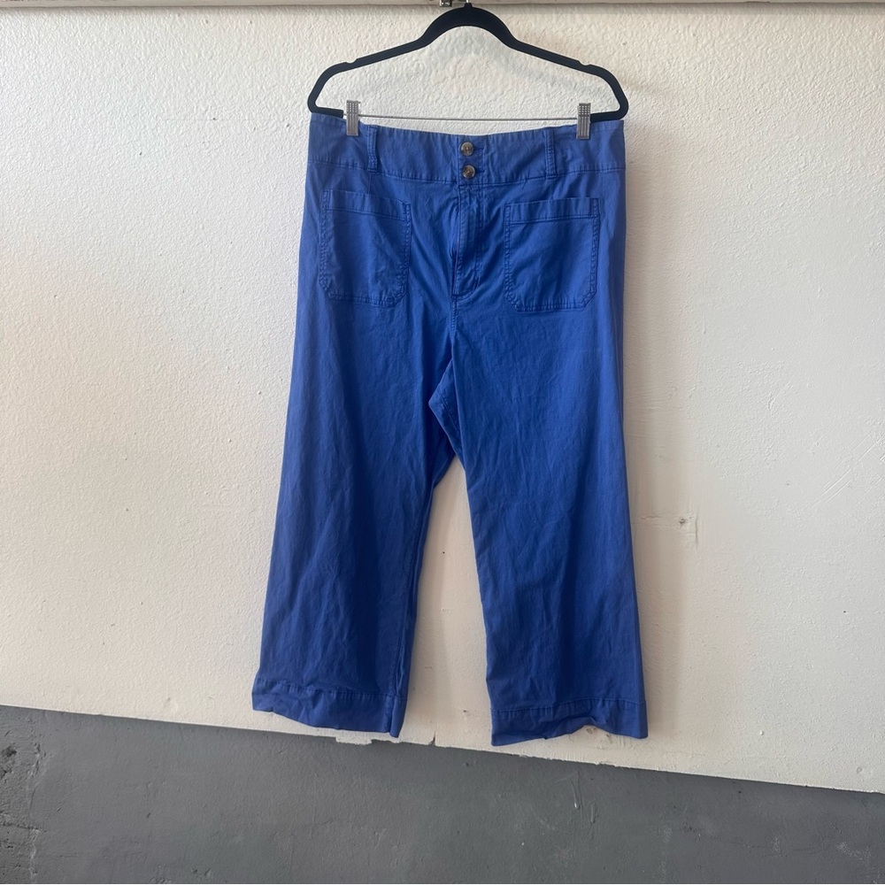 Blue Wide-Leg Pants